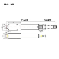 Vérin électrique miniature course 10MM Micro actionneur linéaire 188N 19kg (Modèle 0041621)