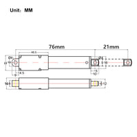 Vérin électrique miniature course 21MM Micro actionneur linéaire 188N 19kg (Modèle 0041643)