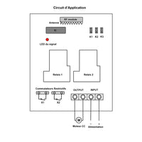 4 Canaux 12V 24V 30A Kit Interrupteur Télécommande Sans Fil Pour Vérin Électrique (Modèle 0020605)