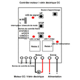 Commutateur de télécommande 500M pour vérin électrique ou moteur 12V 24V CC (Modèle 0020317)