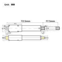 Vérin électrique miniature course 17.5MM Micro actionneur linéaire 188N 19kg (Modèle 0041642)