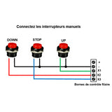 Interrupteur Sans Fil avec Minuterie pour Vérin Électrique / Moteur en CC (Modèle 0020088)