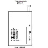 3 Boutons RF Télécommande / Émetteur Sans Fil avec Support de Montage Mural (Modèle 0021057)