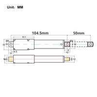 Vérin électrique miniature course 50MM Micro actionneur linéaire 188N 19kg (Modèle 0041645)