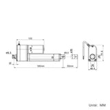 Vérin électrique 2000N 200kg course 50MM actionneur linéaire avec potentiomètre intégré (Modèle 0041501-2)