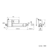 Vérin électrique 350N 35kg course 1000MM actionneur linéaire avec potentiomètre intégré (Modèle 0041509-2)