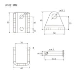 Support de montage fixe G pour verin électrique (Modèle 0043010)