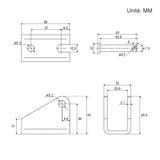 Support de montage J pour fixation verin électrique (Modèle 0043152)