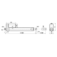 Vérin électrique course 100MM actionneur linéaire 2000N 200kg (Modèle 0041502)