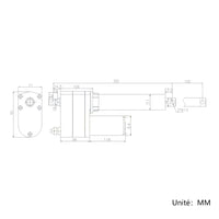 Vérin électrique industriel lourd course 100MM actionneur linéaire 8000N 800kg (Modèle 0041541)