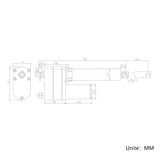Vérin électrique industriel lourd course 100MM actionneur linéaire 8000N 800kg (Modèle 0041541)