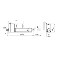 Vérin électrique 2000N 200kg course 10MM actionneur linéaire avec potentiomètre intégré (Modèle 0041630-2)