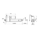 Vérin électrique 2000N 200kg course 10MM actionneur linéaire avec potentiomètre intégré (Modèle 0041660)