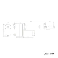 Vérin électrique industriel lourd course 150MM actionneur linéaire 8000N 800kg (Modèle 0041552)