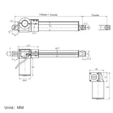 Kit de télécommande de vérin électrique industriel 6000N avec interrupteurs à lames NF (Modèle 0043080-4)