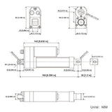 3500N Vérin électrique étanche IP67 / Vérin silencieux 30MM Course (Modèle 0041932)