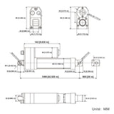 3500N Vérin électrique étanche IP67 / Vérin silencieux 900MM Course (Modèle 0041946)