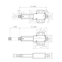 21MM 188N Petit vérin électrique compact parfait pour les espaces étroits (Modèle 0041743)