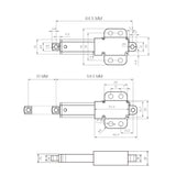 10MM 188N Petit vérin électrique compact parfait pour les espaces étroits (Modèle 0041741)