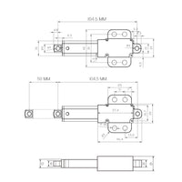 50MM 188N Petit vérin électrique compact parfait pour les espaces étroits (Modèle 0041746)