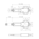 50MM 188N Petit vérin électrique compact parfait pour les espaces étroits (Modèle 0041746)