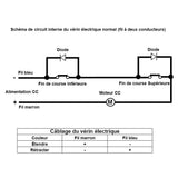 Vérin électrique industriel course réglable 450mm avec interrupteur magnétique électronique (Modèle 0041534-3)