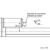 Volant de commande manuel pour mini vérin électrique industriel A (Modèle 0044141)