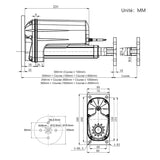 Support de plaque plate de montage du bas pour vérin électrique F (Modèle 0043110)