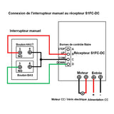 Interrupteur manuel à 2 boutons haut et bas pour contrôleur de vérin électrique / moteur CC (modèle 0040025)
