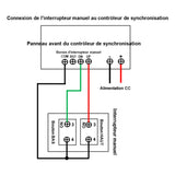 Interrupteur manuel à 2 boutons haut et bas pour contrôleur de vérin électrique / moteur CC (modèle 0040025)