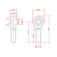 Connecteur fisheye pour vérin électrique, utilisable avec connecteur à filetage interne (Modèle 0044108)