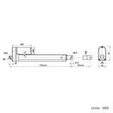 Vérin Electrique 200kg 2000N - Actionneur Linéaire 50MM pour Domotique (Modèle 0041501)