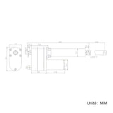 Vérin électrique industriel lourd course 200MM actionneur linéaire 8000N 800kg (Modèle 0041542)