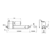 Vérin électrique 2000N 200kg course 30MM actionneur linéaire avec potentiomètre intégré (Modèle 0041631-2)