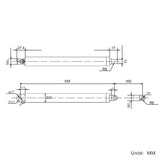 800N Vérin électrique inox tubulaire course 350mm – Silencieux, IP65