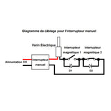 Vérin électrique course 600MM avec interrupteur magnétique reed  à course réglable (Modèle 0041507-4)