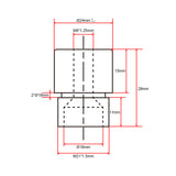 Connecteur avant de montage du vérin électrique B et J personnalisé (Modèle 0044106)