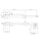 Vérin électrique industriel course 100MM actionneur linéaire 6000N 600kg (Modèle 0041512)