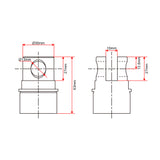 Connecteur arrière de montage du vérin électrique F personnalisé (Modèle 0044112)