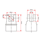 Connecteur arrière de montage du vérin électrique F personnalisé (Modèle 0044112)