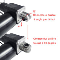 Option de rotation à 90 degrés pour le connecteur de montage avant et arrière du vérin électrique B (modèle 0044113)