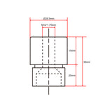 Connecteur avant de montage du vérin électrique F personnalisé (Modèle 0044111)