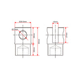 Connecteur avant de montage du vérin électrique F personnalisé (Modèle 0044111)