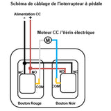 Interrupteur à pédale / Pédale de commande pour vérin électrique / moteur CC