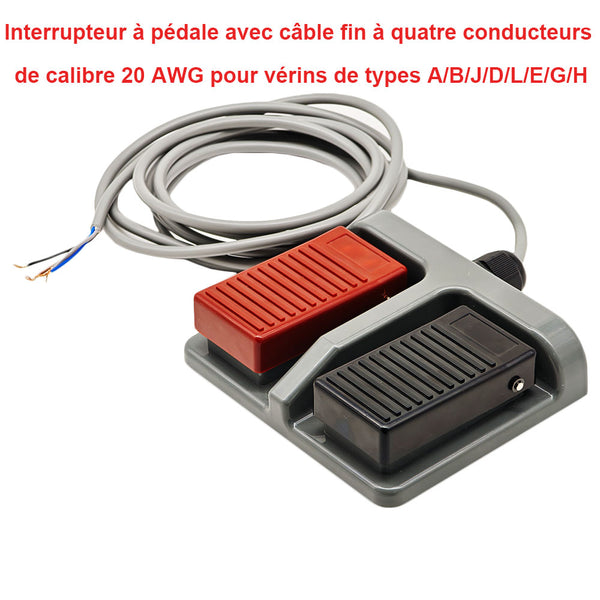 Interrupteur à pédale / Pédale de commande pour vérin / moteur CC – Magasin des vérins électriques