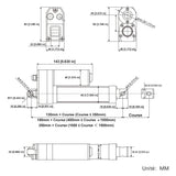 Kit commande pour vérin électrique étanche 12V 24V avec capteurs magnétiques électroniques (Modèle 0043084-3)