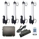 Kit synchronisé pour 4 vérins électriques étanches à interrupteurs magnétiques reed