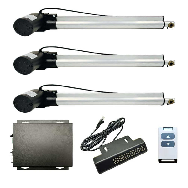 Kit de contrôle synchronisé de 3 vérins électriques industriels 6000N