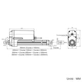 Kit de contrôle synchronisé de 3 vérins électriques industriels lourd 12000N 1200kg (Modèle 0043063)