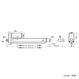 Kit de télécommande de micro-vérin électrique industriel 2000N avec capteurs magnétiques réglables (Modèle 0043083-3)